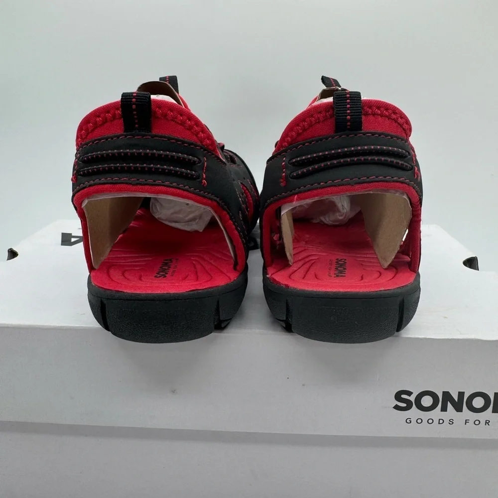 Sonoma Kids Red and Black Outdoor Shoes size 5